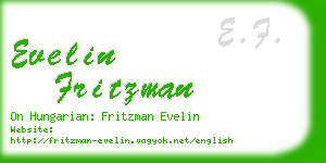 evelin fritzman business card